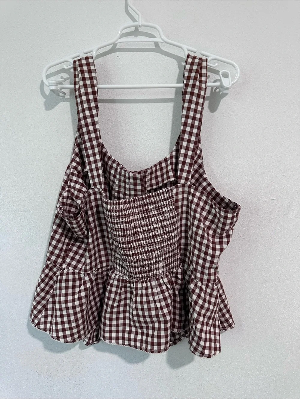 Button-Front Tank Top Gingham - Picture 4 of 5